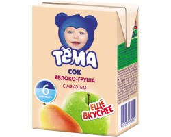 Сок Тёма яблоко груша с 5 мес 200 мл