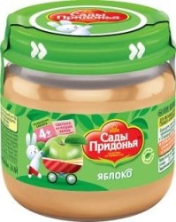 Пюре Сады Придонья яблоко без сахара с 4 мес 80 г