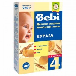 Каша молочная Bebi рис курага с 4 мес 250 г