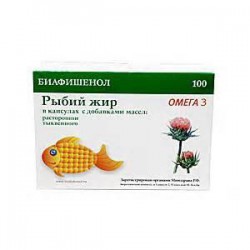 Рыбий жир Биафишенол с маслом расторопши и тыквы 100 шт. капс. 0.3 г