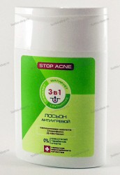 Лосьон для лица Stop Acne 3 в 1 антиугревой для проблемной кожи (салициловая кислота масло чайного дерева ромашка) очищает тонизирует увлажняет 150 мл