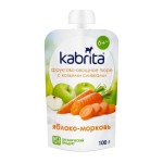 Пюре, Kabrita (Кабрита) 100 г фруктово-овощное с козьими сливками яблоко морковь