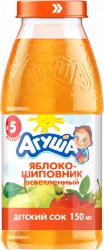 Сок Агуша яблоко шиповник без сахара с 5 мес 150 мл