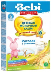 Каша молочная Bebi Премиум рис банан с 4 мес 250 г